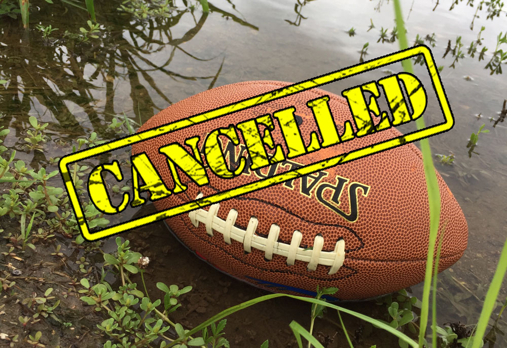Football Games Cancelled - Texas Hurricane Harvey