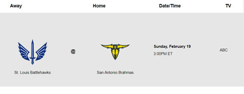 Battlehawks at Brahmas