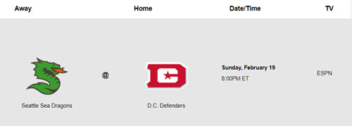 Sea Dragons at Defenders