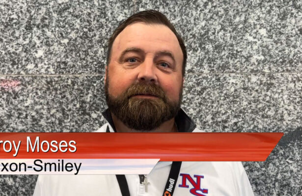 Coach Troy Moses of the Nixon-Smiley Mustangs